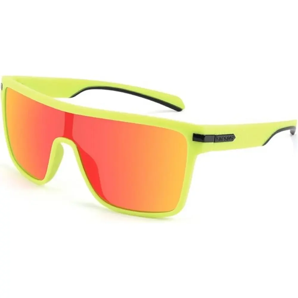 3 Pack Flat Top TR90 Polarized Sports Mens Sunglasses- Blue, Black & Yellow